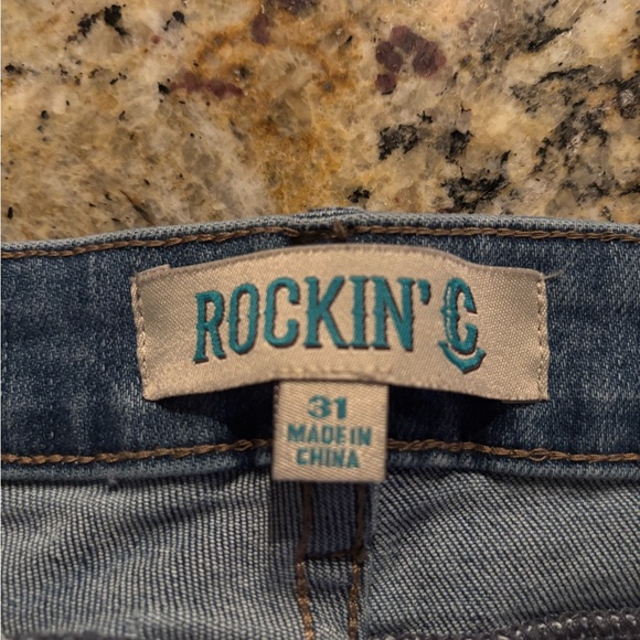 Rockin' C Women's Blue Flare Jeans - Picture 5 of 5